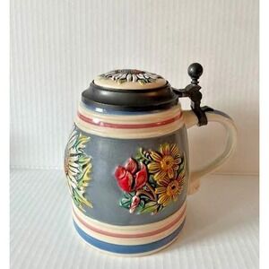 German Gerz Silberdistel-Krug Vintage Beer Stein